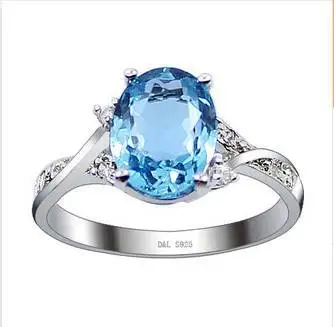 

2017 Anillos Qi Xuan_Blue Stone Fashion Rings_Finger Rings_S925 Solid Silver Fashion Blue Ring_Manufacturer Directly Sales