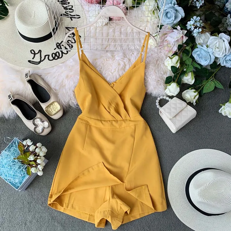 Summer Casual Jumpsuit Women Split Bodysuit Camis Playsuits Sexy Off Shoulder Wide Leg Romper Mono Mujer Summer Casual Jumpsuit Women Split Bodysuit Camis Playsuits Sexy Off Shoulder Wide Leg Romper Mono Mujer