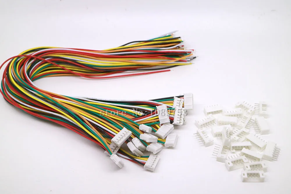 

20 SETS Mini Micro JST 2.0 PH 6-Pin Connector plug with Wires Cables 300MM