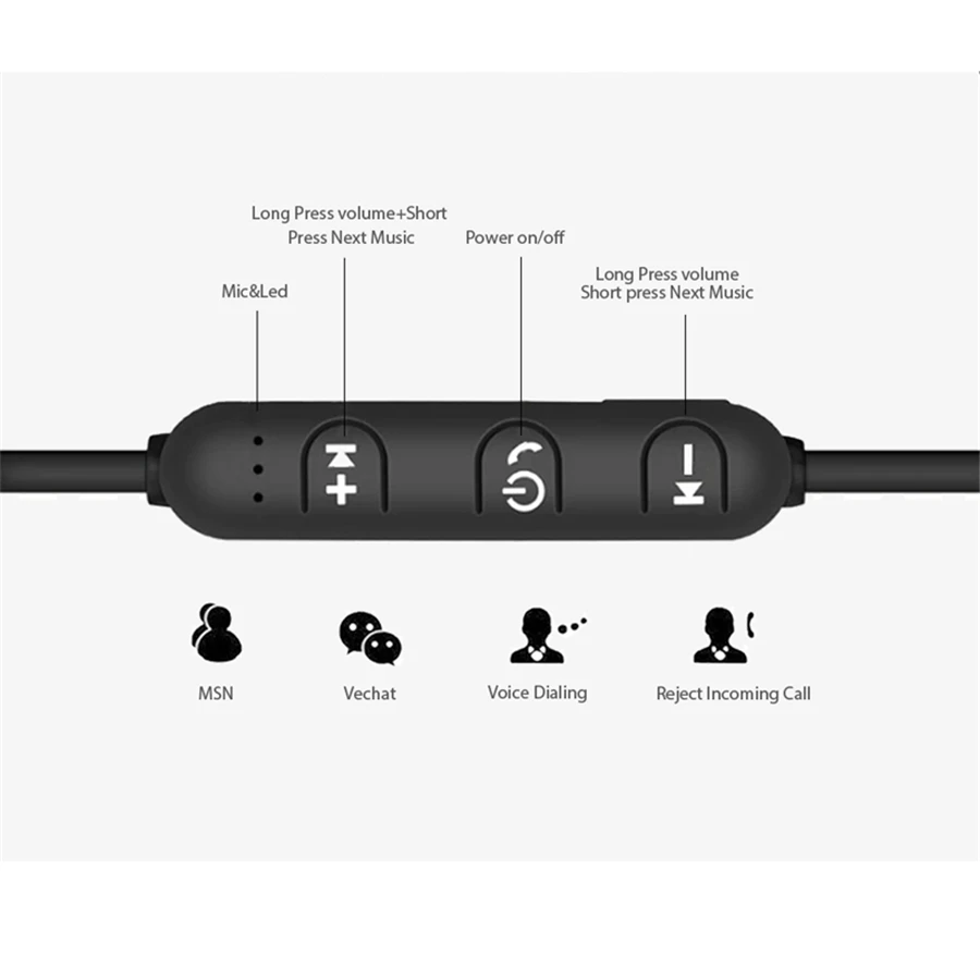 Магнитные притяжения Bluetooth наушники гарнитура Водонепроницаемый Спорт 4,2 с зарядным кабелем молодой Встроенный микрофон Bluetooth наушники