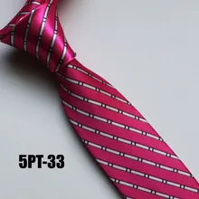 Узкий галстук для молодых людей 5 см, модный Атласный Галстук, Красный с белыми полосками