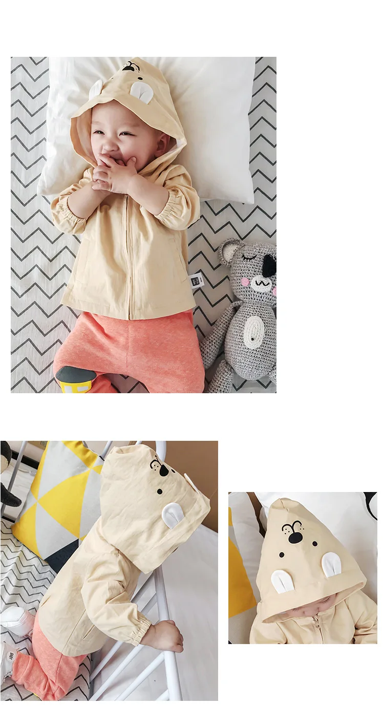 Lemonmiyu/модные однотонные весенние пальто для малышей; куртки с капюшоном с героями мультфильмов; хлопковая верхняя одежда на молнии для новорожденных; одежда с длинными рукавами для младенцев