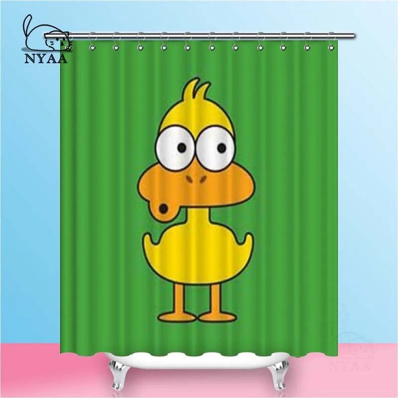 Nyaa oh утка занавески для душа желтый Водонепроницаемый полиэстер ткань занавески для ванной комнаты для домашнего декора - Цвет: NY7060