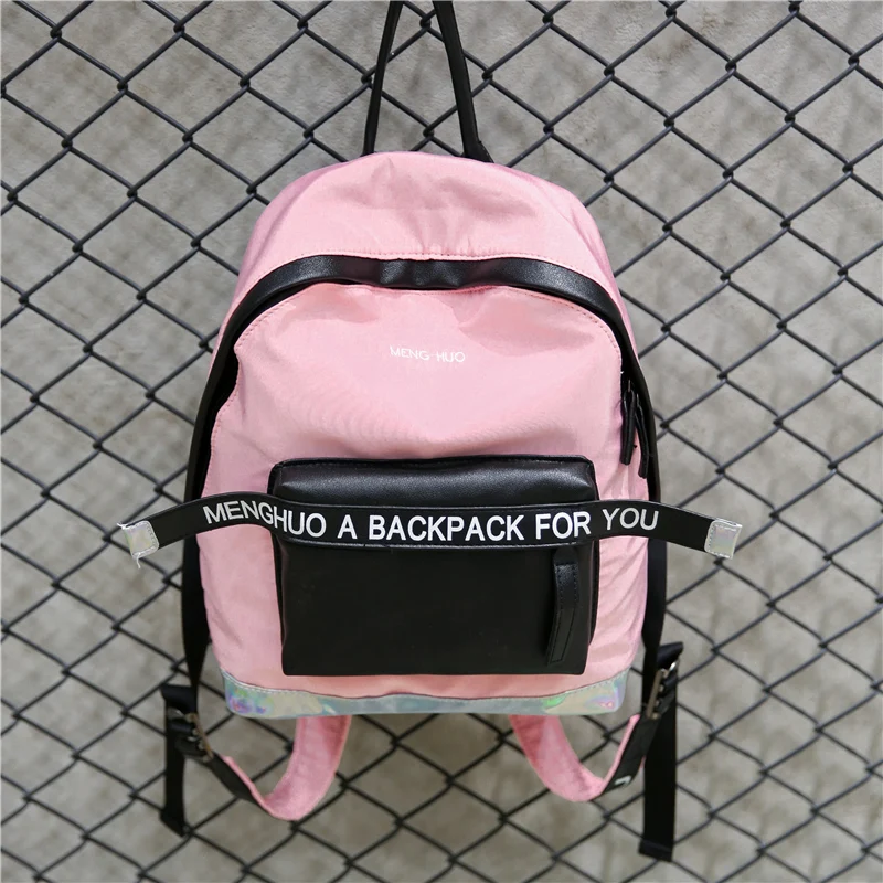 2017 Hot Women Laser Backpack School Bag For Teenage Girls PU Leisure Style Letter School Bagpack Casual Bag Travel Bag Mochila (27)