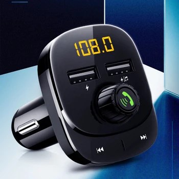 

Car Kit FM Transmitter Bluetooth 5.0 MP3 Player Handsfree support TF Card U disk 3.4A Fast Dual USB Charger Power Adapter Carkit