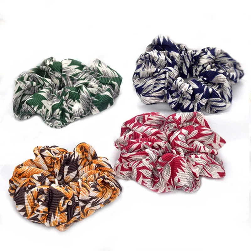 

Korean Style Women Cotton Scrunchie Elastic Hair Bands For Woman Fashion Headwear Girl Boho Scrunchy For Hair Accessories 2019
