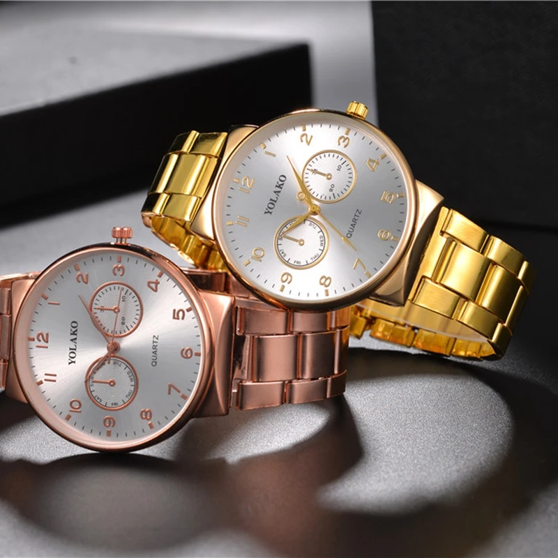 Mens Watches Top Brand Luxury Waterproof Rose Gold Quartz Watch Male Business Stainless Steel Wristwatch Relogio Masculino Y222