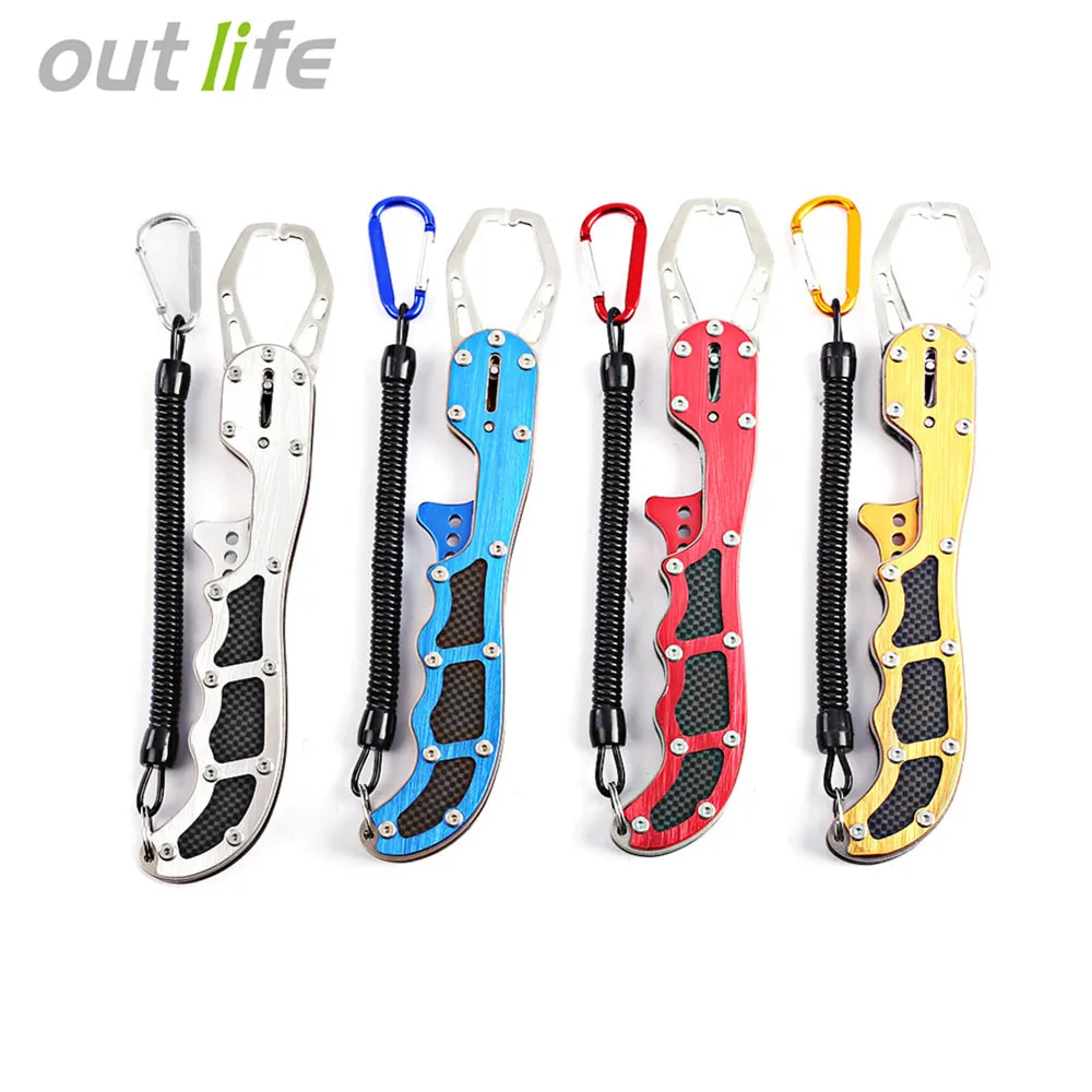 

BL-022 Multifunctional Outdoor Fish Lip Grip Fish Gripper Pliers Aluminum Nipper Snip Lure Pincers Cutter Accessory