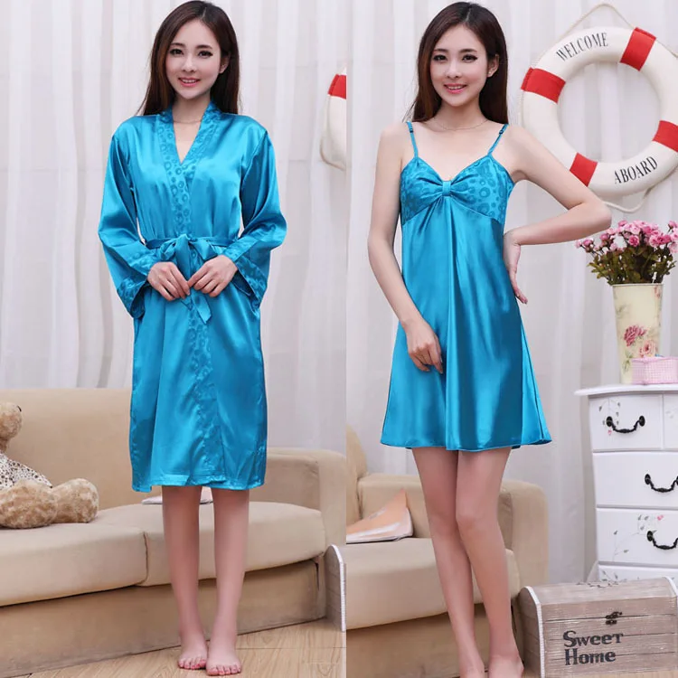 women bath robe nighty sets casual home clothing sexy nightgown robe