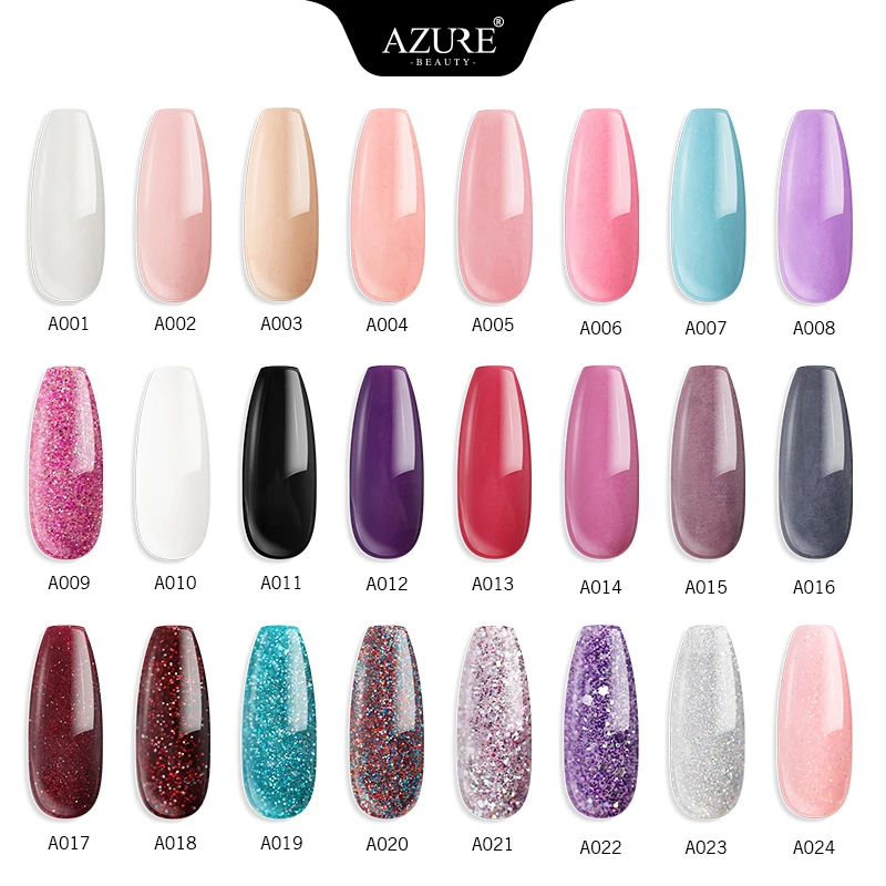 AZURE BEAUTY, 13 шт./лот, погружающаяся пудра для нейл-арта, градиентный цвет, Dip пудра для ногтей, наборы, основа, топ, гель, кисть для ногтей, блестящая пудра, наборы