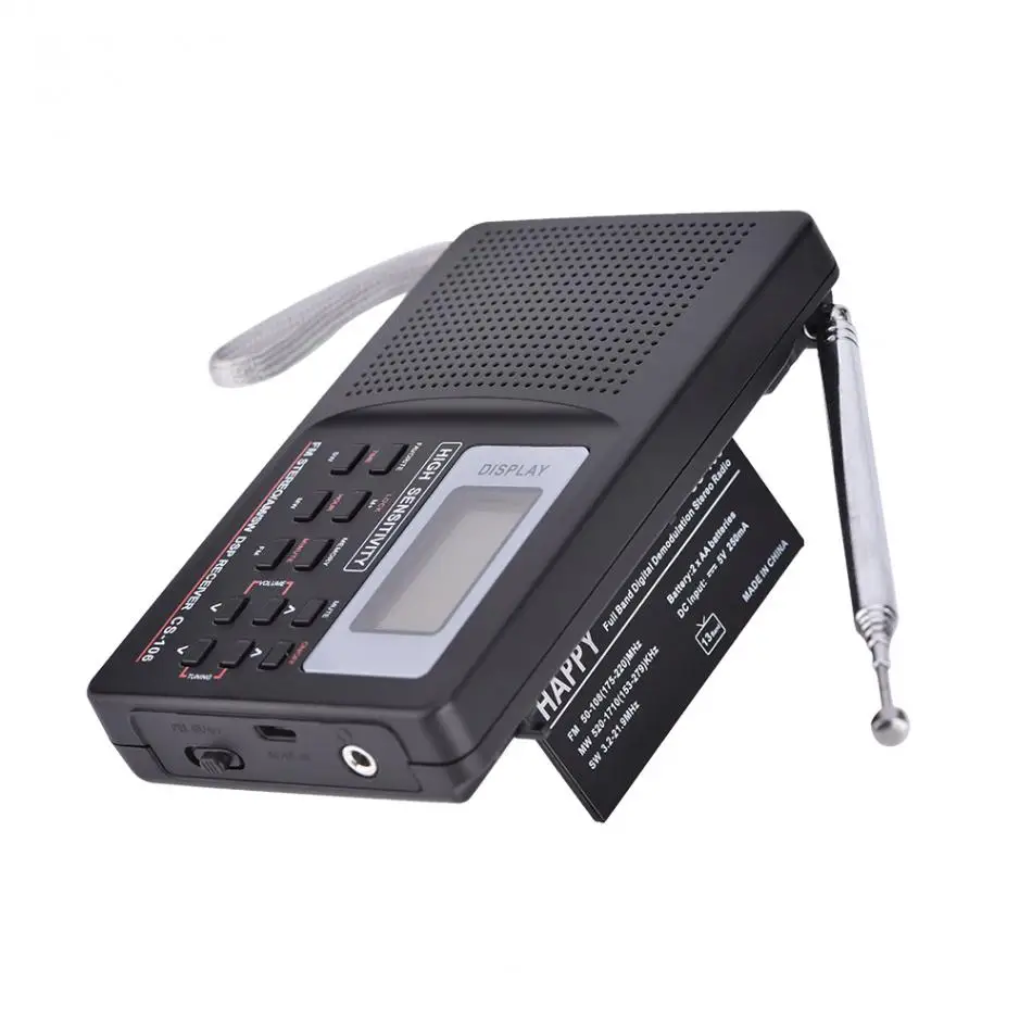 FM/AM/SW/LW/tv мини радио звук полный частотный приемник приема радио с наушниками