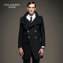 CKLIXIMEN Brand Clothing Double Breasted Winter Wool Coat Men Fashion Military Army Long Designer abrigos hombre Coats 8803