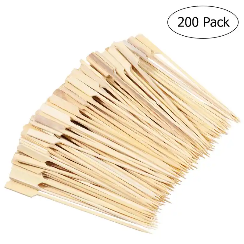 cocktails 10 cm barbecues kebabs cocktails f/êtes Lot de 100 pics /à brochettes nou/és en bambou naturel pour buffets burgers