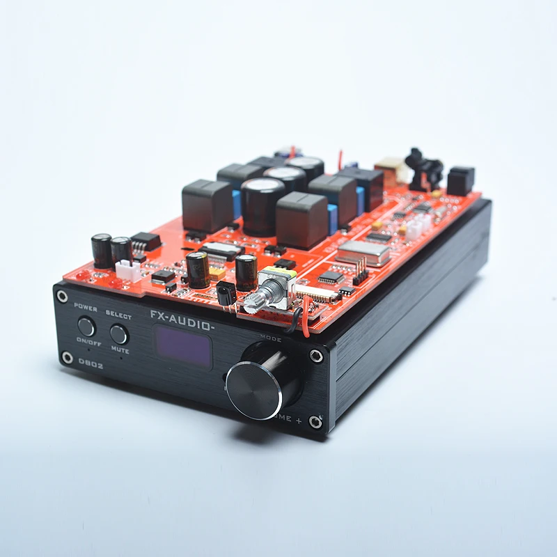 FX-Audio D802 Remote Control Input USB/Coaxial/Optical HiFi 2.0 home theater amplifier Audio 24Bit/192KHz 80W+80W OLED Display