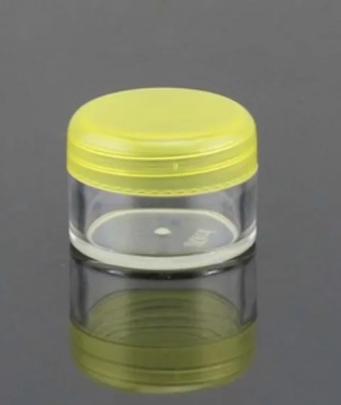 20 г пластиковая бутылка пустая банка крем для макияжа глаз Таблетки Конфеты образец упаковки маленькие контейнеры для путешествий 100 шт - Цвет: Светло-желтый