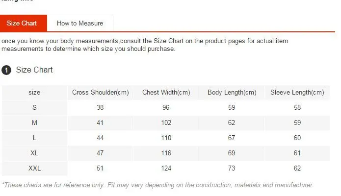 Doen Size Chart