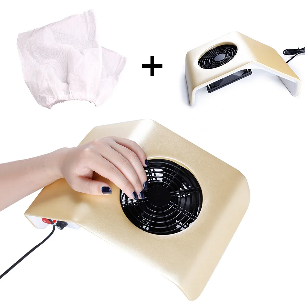 

Nail Dust Collector Manicure Machine with 10pcs Replacement Single Fan Vacuum Cleaner Nail Art Dust Tips Collection Machine Tool