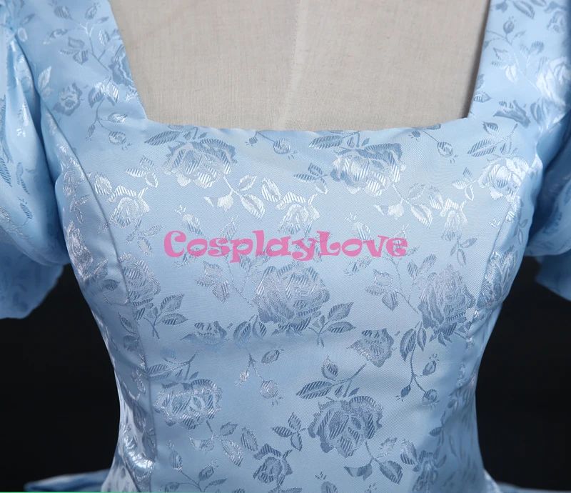 Cosplaylove Cinderella Cosplay Kid Adult Light Blue Cinderella Princess Dress Cusotm Made For Halloween Christmas (6)