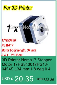 3D-принтеры Шаговый двигатель 14HS13-0804S L34mm nema 14 с 1.8 град 0.8 18 N. см с 4 проводов равно 14HY3402 и 35HS3408