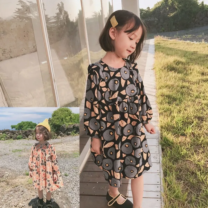 

New fashion Spring and Autumn Girl Dress Long Sleeve Kids Clothes Girls Princess Dresses for Children Party Clothing Outfits Bab