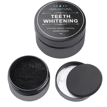 

30g Black Tooth Powder Activated Charcoal Oral Hygiene Cleaning Teeth deodorization Stains Tartar Removal Tooth Whiteing Tool