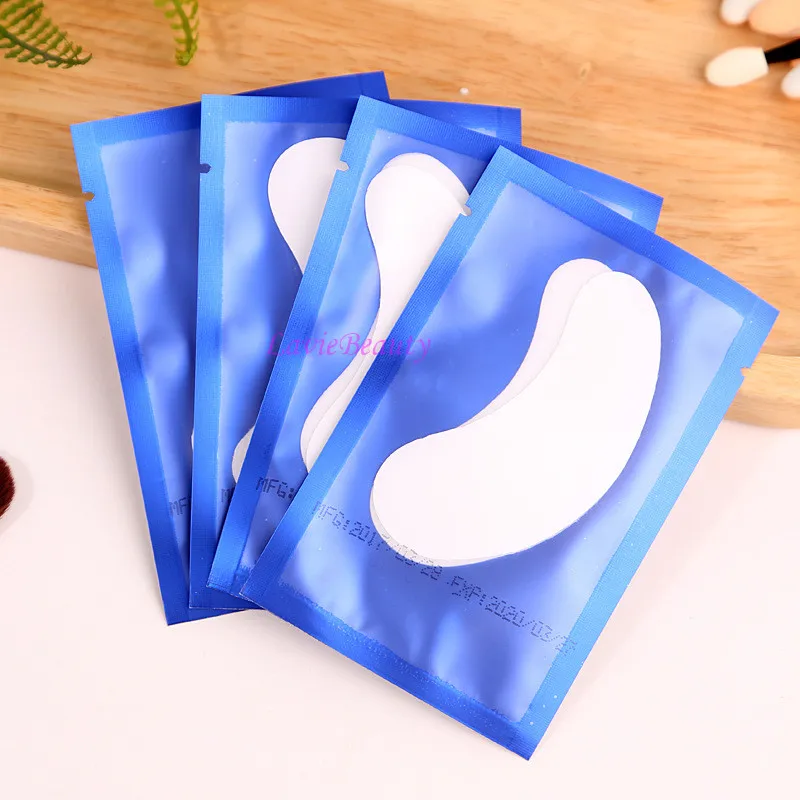 

Eyelashes Tips Sticker Wraps Makeup Tools 500 Pairs Blue Packing Eyelash Extension Lint Free Under Eye Pads