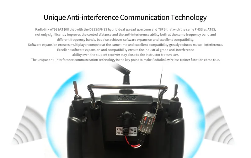 Radiolink Wireless Version Coach Line Support AT9 AT9S AT10 AT10II Radio RC Controller with PPM Signal Input Voltage 7.4V-16V-51 (4)