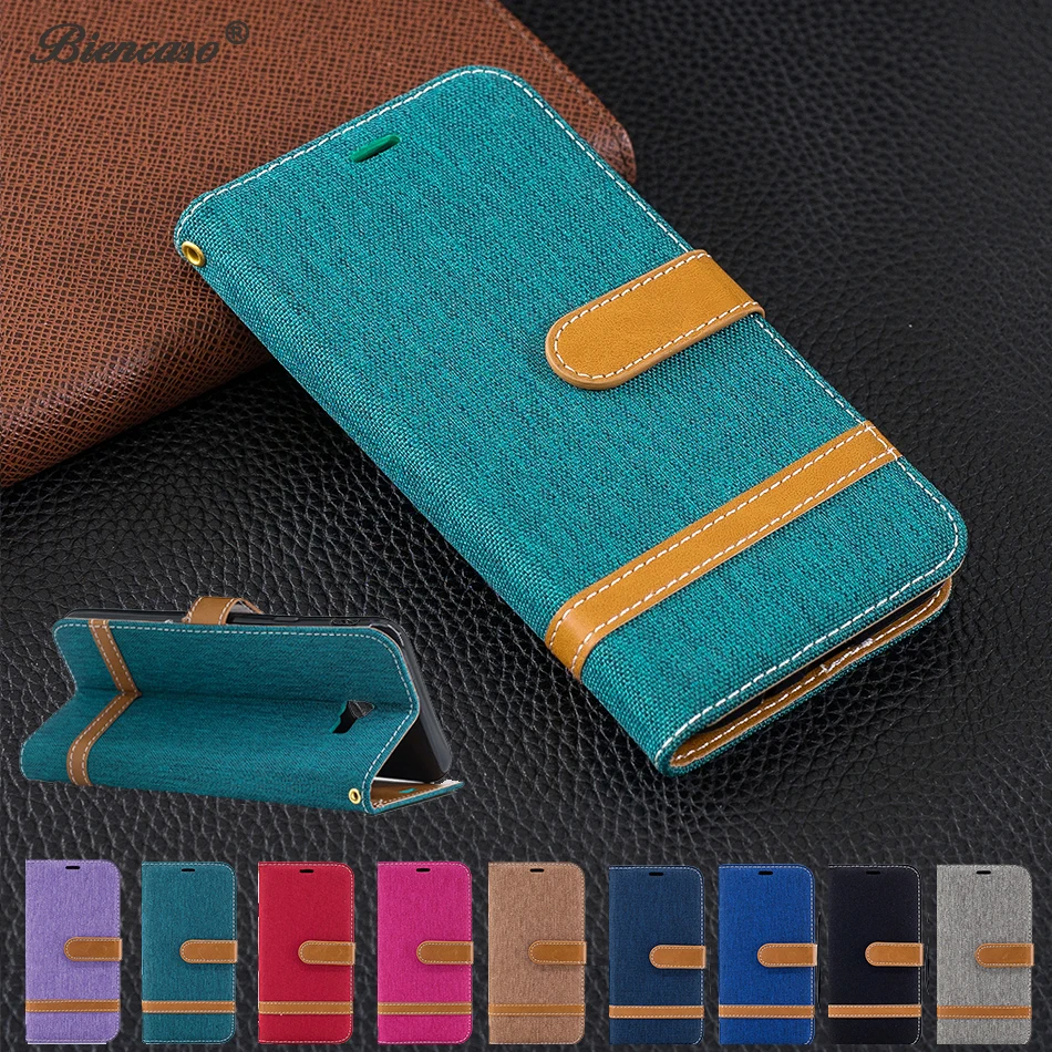 

B118 Hit Color Stand Wallet Flip Cover For Samsung Galaxy A6 A8 J6 J4 Plus J2 Pro 2018 S8 S9 Plus J330 J530 J330 Cloth Skin Case