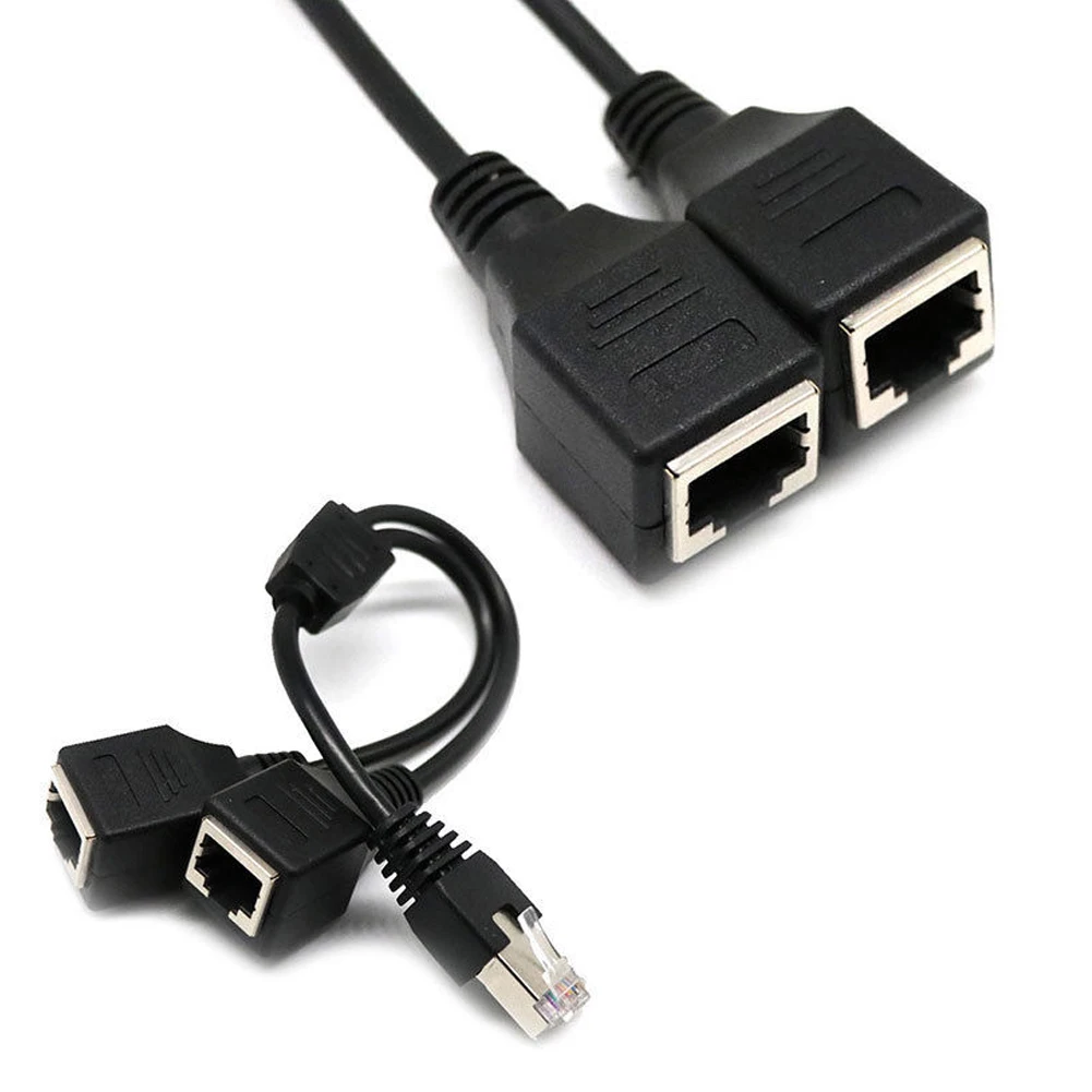 Ethernet сплиттер адаптер 0,3 м ноутбук Профессиональный Ethernet сетевой адаптер с сетевым кабелем удлинитель