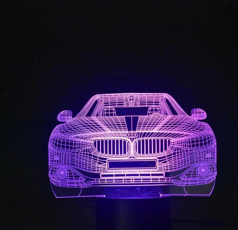 Ночник украшения дома Рождественский Декор 3D Оптические иллюзии стол лампа
