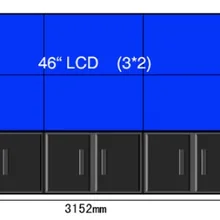Настройка mkes 2x3 шт 46 дюймов lcd видео стеновые стенки шкафа