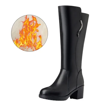 

SONDR long boots botas mujer invierno plataforma rubber shoes woman high heel black chaussures femme fashion wool stivali donna