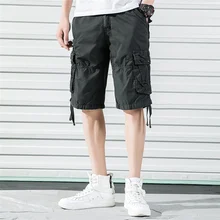 Мужские шорты летние новые мужские хлопковые Повседневные Шорты качественные модные брендовые шорты с эластичной резинкой на талии для мужчин