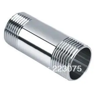 

Free shipping SS304 Stainless steel Pipe fitting 3/4" Male x 3/4" Male threaded L 75MM 10pcs/lot