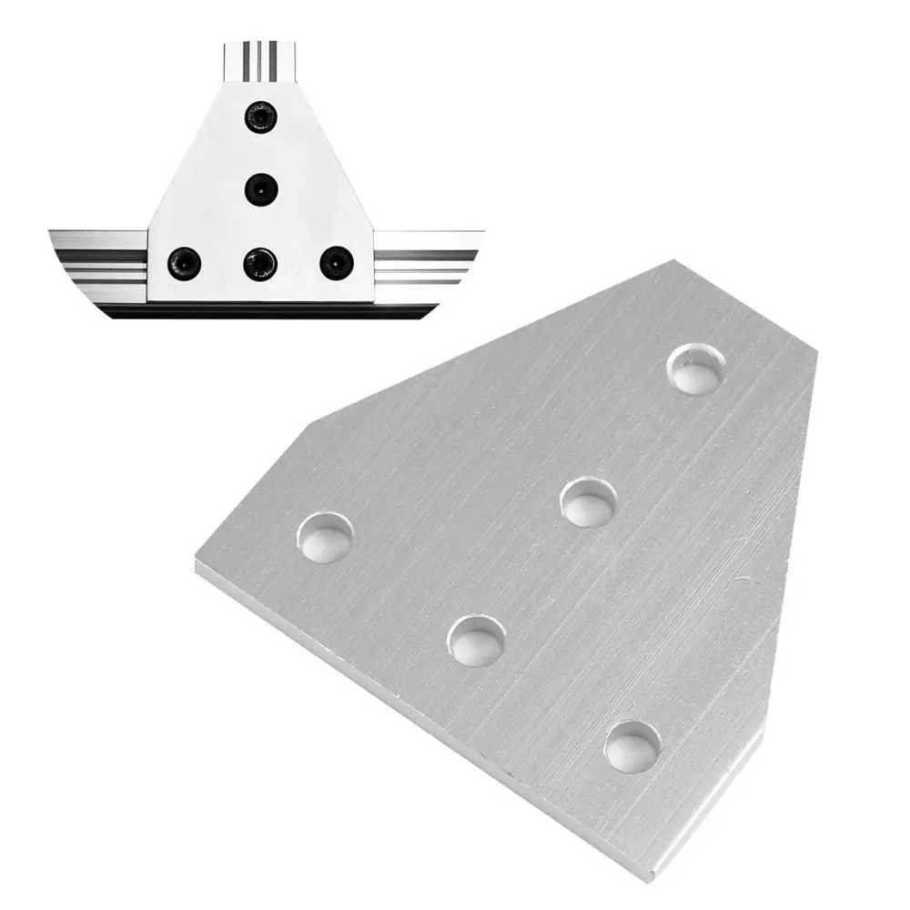 

Aluminum Alloy 5 Hole T Joining Plate Linear Extrusion Device for 2020 Aluminum Profile for 3D Printer Parts Accessories