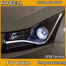 KOWELL автомобильный Стайлинг для Chevrolet Cruze светодиодный фары A8 Стиль Cruze DRL Объектив двойной луч H7 HID Xenon автомобильные аксессуары