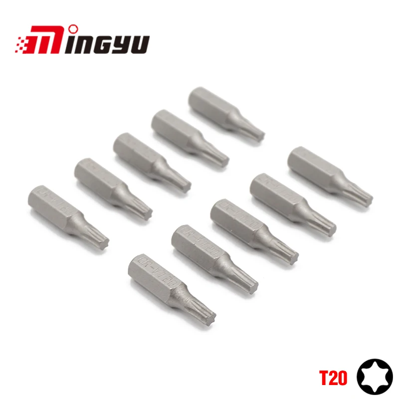 Набор отверток Torx T20 с шестигранным хвостовиком 10 шт. 25 мм 1/4 дюйма|chave de fenda|t20