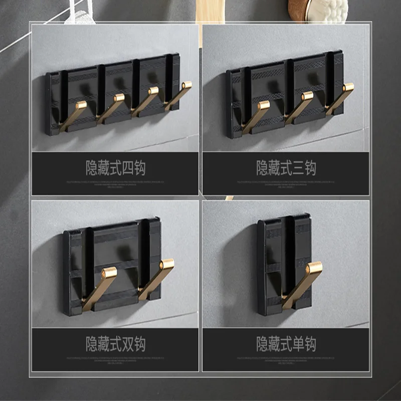 Nail Free Space Aluminum Invisible Folding Towel Rack Single Double Towel Bar Towel Ring Clothes Hook Bathroom Accessories E Nail Free Space Aluminum Invisible Folding Towel Rack Single Double Towel Bar Towel Ring Clothes Hook Bathroom Accessories E