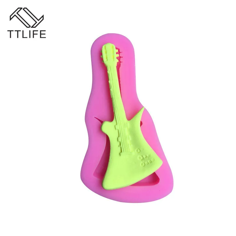 

TTLIFE Guitar Elastic Silicone Mold Candy Pastry Chocolate Biscuits Baking Moulds DIY Handmade Soap Fondant Cake Decorating Tool