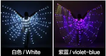 

LED belly dance props 8 color Isis wings for Dance free Stick as gift