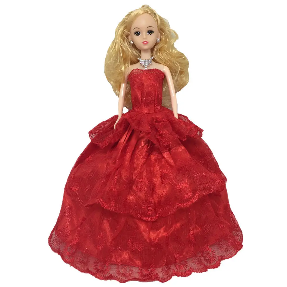 NK 1 шт Принцесса Кукольное свадебное платье Благородные вечерние платья для куклы Барби модный дизайн наряд лучший подарок для девочки кукла - Цвет: D