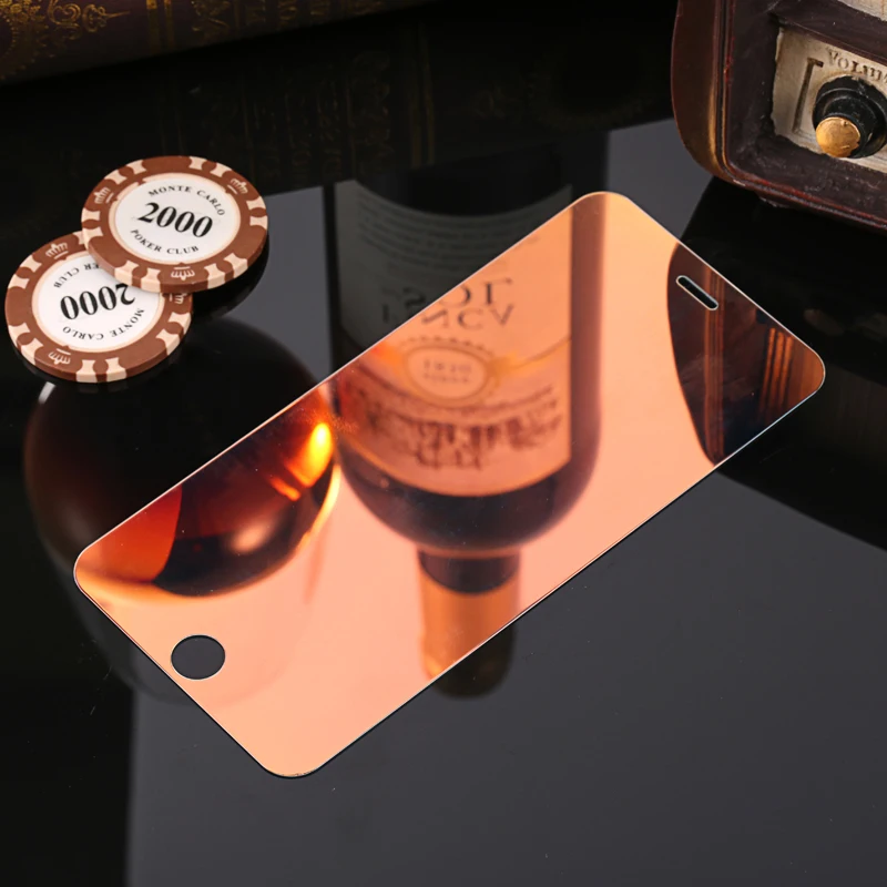 Для iPhone 7 6 6S 5 5S 5C SE Роскошная красочная зеркальная защитная пленка для экрана для iPhone 6 6S 7 Plus 8 XS MAX XR чехол из закаленного стекла