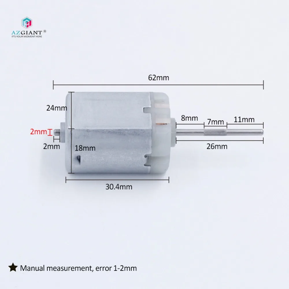 AZGIANT 26 мм ребристый круглый вал привод замка двери автомобиля 280 мотор, мотор зеркала заднего вида, мотор ELV для Skoda Octavia Tour