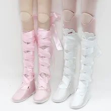 60cm doll shoes accessories laced long boots sweet princess shoes for 1/3 BJD SD doll clothes accessories girl toy 1 3 bjd clothes bjd lace underwear sets bra doll clothes dod as dz sd doll accessories