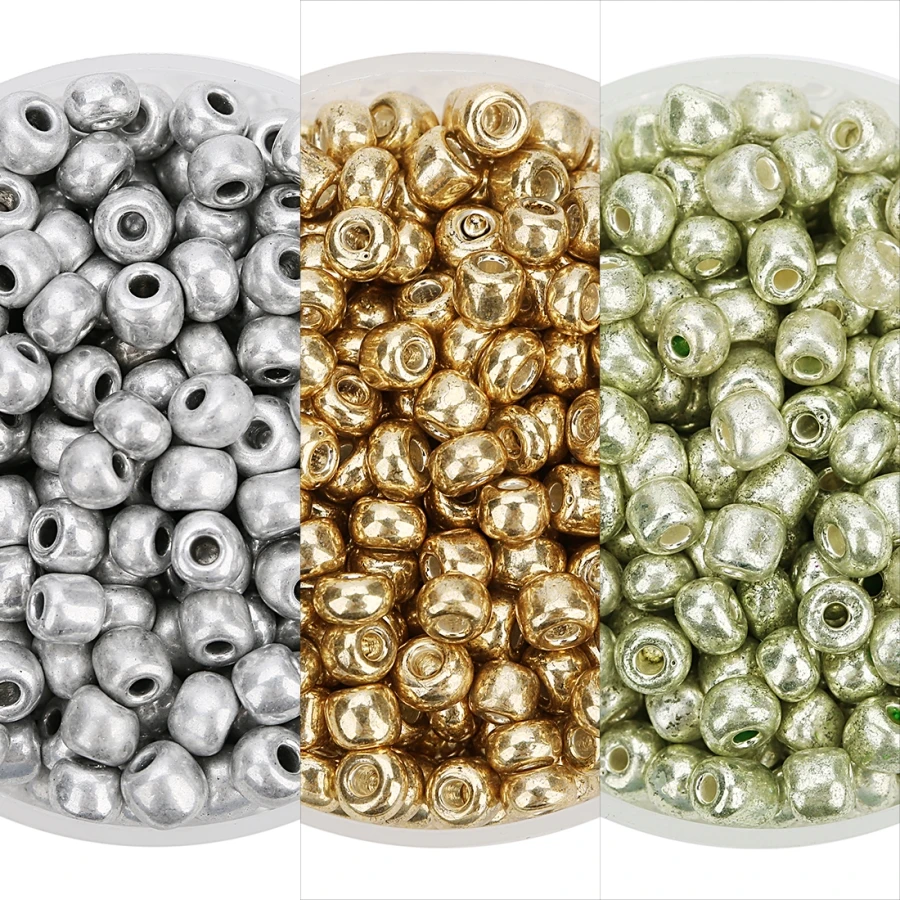 LINSOIR,, 500 шт, золотые/зеленые/серебряные стеклянные бусины Miyuki, 3,8 мм, бусины-разделители, кристалл для изготовления ювелирных изделий