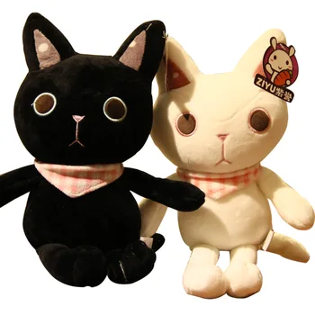 

Millffy New Arrival Plush Kitty Stuffed Cat Toy Doll Black White Cat Kitten Peluche for Baby Kids Gift