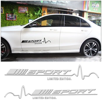 

2pcs SPORT car door Sticker car side body sticker for Mercedes Benz AMG w117 cla45 w205 c63 w212 e63 w207 w176 a45 x156 gla45