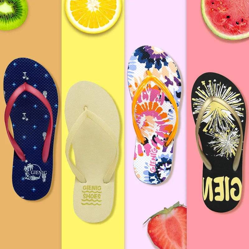 

GieniG Women's Sandals 2018 New Summer Shoes Striped Bohemia Hawaiian Beach Flip Flops for Women