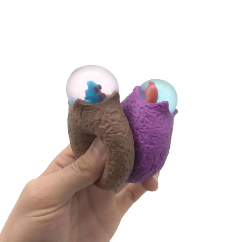 Цвет случайный странное выдавливание вентилирующее яйцо динозавра вентбол дети щепотка музыкальные игрушки