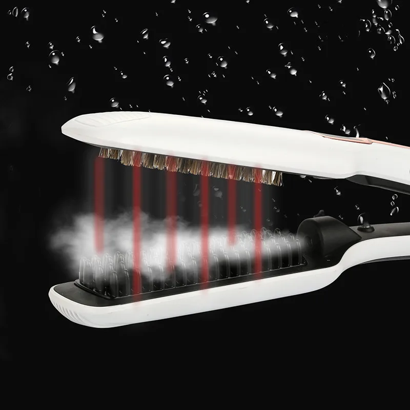 Infrared Steam Hair Straightener Brush-8
